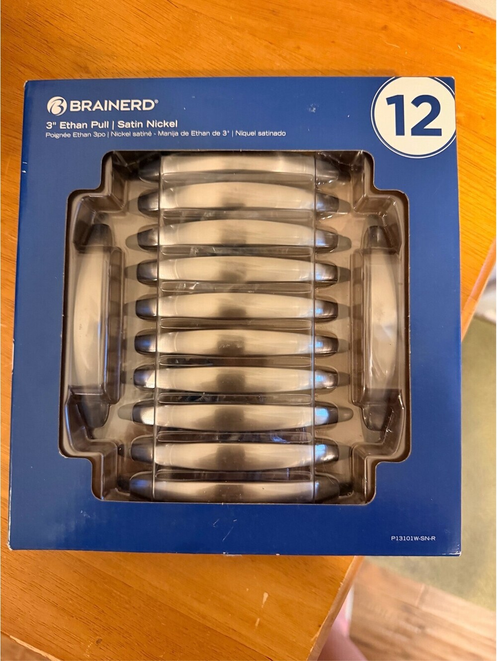 12 Pack Brainerd 3" Ethan Cabinet Drawer Pulls Satin Nickel Arch Handles